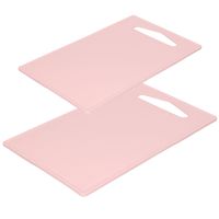 Kunststof snijplanken set van 2x stuks oud roze 27 x 16 en 36 x 24 cm