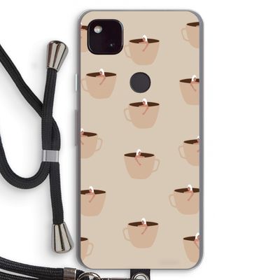 Morning coffee: Pixel 4a 5G Transparant Hoesje met koord