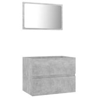 The Living Store Badkamermeubelset - Betongrijs - 60 x 38.5 x 45 cm - 1 lade