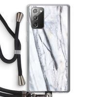 Gestreepte marmer: Samsung Galaxy Note 20 / Note 20 5G Transparant Hoesje met koord