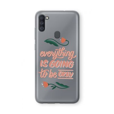 Optimistic flower girl: Samsung Galaxy A11 Transparant Hoesje