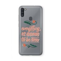 Optimistic flower girl: Samsung Galaxy A11 Transparant Hoesje