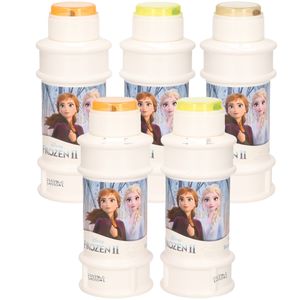 10x Disney Frozen 2 bellenblaas flesjes met bal spelletje in dop 175 ml voor kinderen