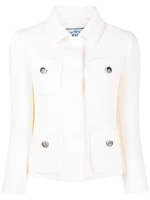 Prada Pre-Owned veste en laine à taille cintrée - Tons neutres