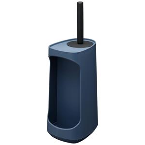 Toiletborstelhouder Tiger Tess Met Opbergfunctie Vrijstaand Swoop Borstel Flexibel Blauw - Zwart