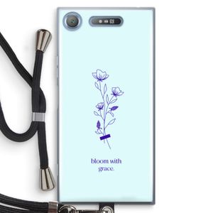 Bloom with grace: Sony Xperia XZ1 Transparant Hoesje met koord