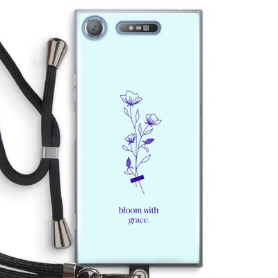 Bloom with grace: Sony Xperia XZ1 Transparant Hoesje met koord