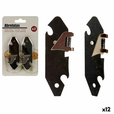 Blikopener Zilverkleurig Zwart 1 x 15 x 9 cm (12 Stuks)