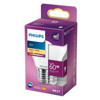 Philips LED Lamp E27 6,5W Kogel - thumbnail