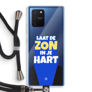Laat de zon in je hart: Samsung Galaxy Note 10 Lite Transparant Hoesje met koord