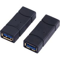 LogiLink USB 3.0-A F/F Zwart - thumbnail