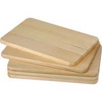 5x Houten planken / serveer planken 21,5 x 13,5 x 1 cm - Serveerplanken - thumbnail