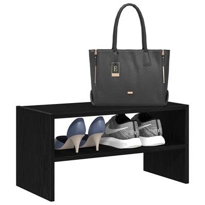 VidaXL Schoenenrek stapelbaar 60x30x30,5 cm zwart eikenkleurig