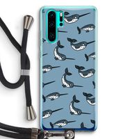 Narwhal: Huawei P30 Pro Transparant Hoesje met koord