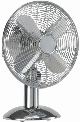HQ kn-mtf12 tafelventilator 30cm 35w chroom zilver