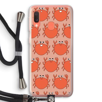 Krab: Samsung Galaxy A20e Transparant Hoesje met koord