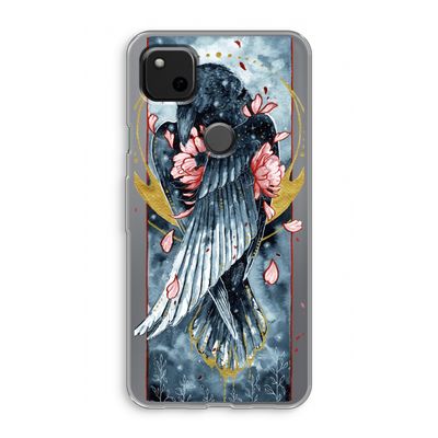 Golden Raven: Google Pixel 4a Transparant Hoesje