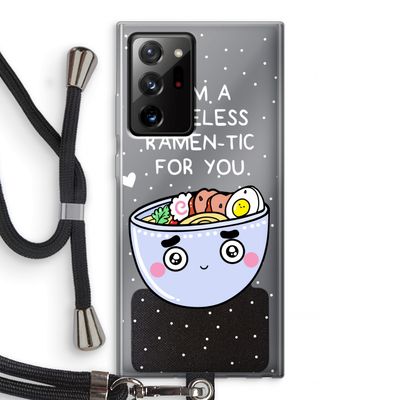 I'm A Hopeless Ramen-Tic For You: Samsung Galaxy Note 20 Ultra / Note 20 Ultra 5G Transparant Hoesje met koord
