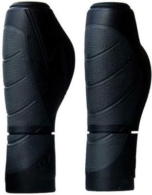 Simson handvatten ergonomics zwart-antraciet - ergonomische peddelvorm, optimale drukverdeling, extra steun, geschikt voor fietsen met/ zonder gripshift versnelling # #handvatten #ergonomics #zwart-antraciet