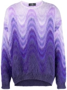 ETRO pull en laine mohair à motif géométrique - Violet