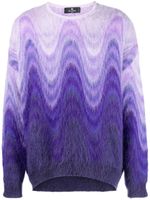 ETRO pull en laine mohair à motif géométrique - Violet - thumbnail