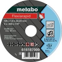 Metabo 616187000 Doorslijpschijf recht 125 mm 25 stuk(s) Blik, Profiel