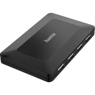 Hama USB 2.0-hub 4 poorten Zwart