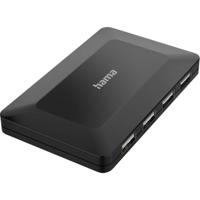 Hama USB 2.0-hub 4 poorten Zwart