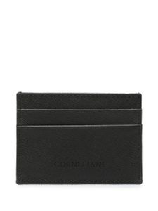 Corneliani logo-debossed leather cardholder - Noir