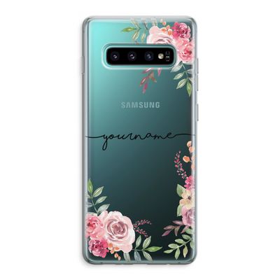 Rozen: Samsung Galaxy S10 Plus Transparant Hoesje