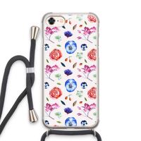 Bloemetjes: iPhone 8 Transparant Hoesje met koord