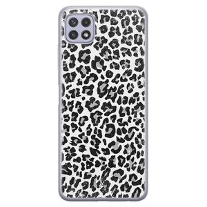 Samsung Galaxy A22 5G siliconen telefoonhoesje - Luipaard grijs