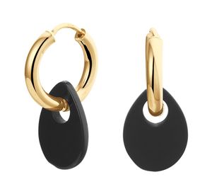 TFT Klapoorringen Onyx Geelgoud Glanzend 2.5 mm x 15 mm