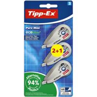 Correctietape Tipp-Ex mini pure ecolutions 5mmx6m blister 2+1 gratis