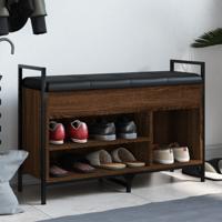 Schoenenbank 85,5x32x57,5 cm bewerkt hout bruin eikenkleur - thumbnail