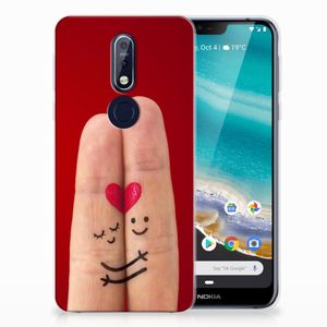 Nokia 7.1 Silicone Back Cover Liefde - Origineel Romantisch Cadeau