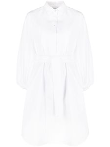 P.A.R.O.S.H. robe-chemise ceinturée à manches longues - Blanc