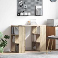 Bureau met plank Sonoma eiken 90 x 50 x 75 cm Bewerkt hout