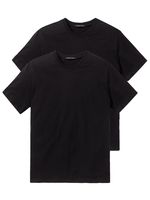 Schiesser - 2p Shirt - American Crew-Neck - zwart, Maat:2XL