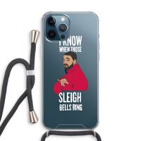 Sleigh Bells Ring: iPhone 12 Pro Transparant Hoesje met koord