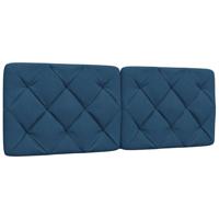 Hoofdbordkussen 120 cm stof blauw