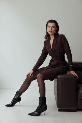 Studio Anneloes River Blazer Dress 13559 Jurk 8700 Espresso