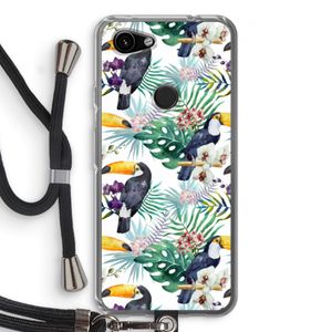 Tukans: Pixel 3a Transparant Hoesje met koord