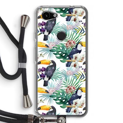 Tukans: Pixel 3a Transparant Hoesje met koord