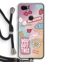 Positivity: Pixel 3a Transparant Hoesje met koord