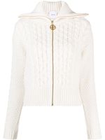 Patou pull en maille à fermeture zippée - Blanc