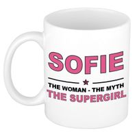 Sofie The woman, The myth the supergirl cadeau koffie mok / thee beker 300 ml - thumbnail