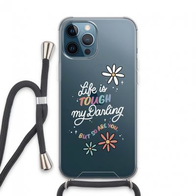 Tough Life: iPhone 13 Pro Max Transparant Hoesje met koord