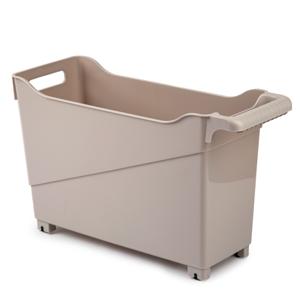 Plasticforte Trolley - lichtbruin - L45 x B17 x H29cm - opberger op wieltjes