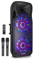 Fenton FT215LED dubbele 15 inch karaoke speaker 1600W met draadloze - thumbnail